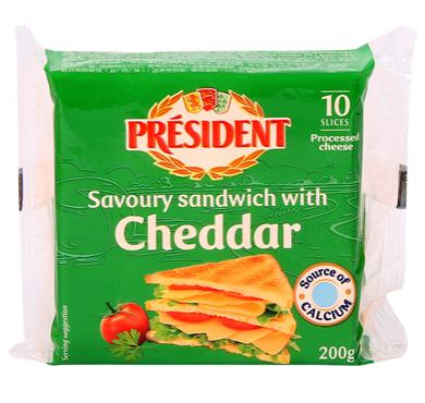 プレジデント・サンドイッチ用スライスチーズ 200g
