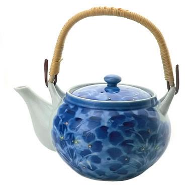 【C156】茶器[蓝色花]