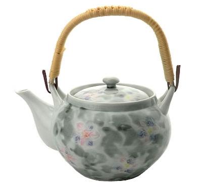 【C155】茶器[粉紫色花]