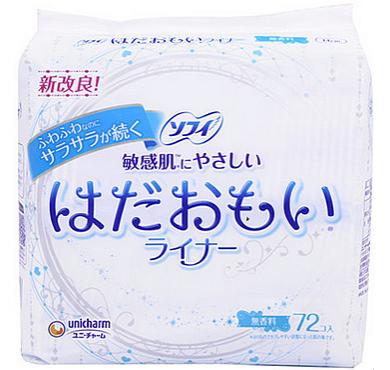 【E038】ソフィ はだおもいライナー 無香料72枚入