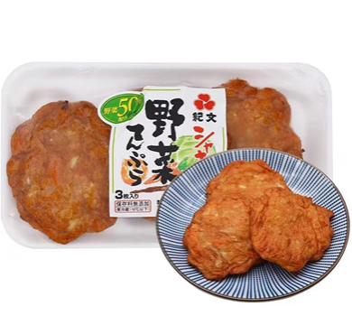 紀文シャキッと野菜てんぷら3枚 135g