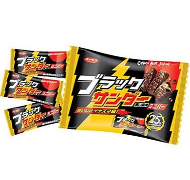 【】有楽製菓 ブラックサンダーミニバー 173g/黑雷神巧克...