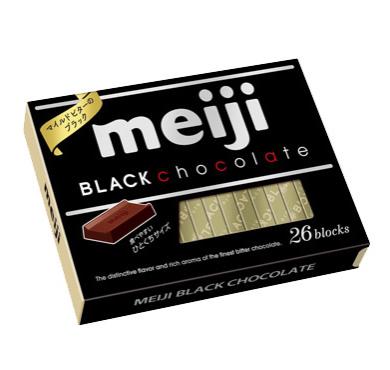 【B039】明治 ブラックチョコレート26枚/钢琴纯黑巧克力