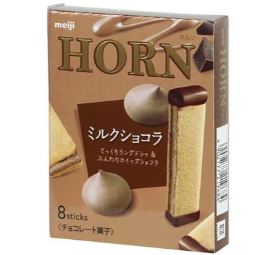 【B077】明治 HORN ミルクショコラ8本/牛奶巧克力夹...