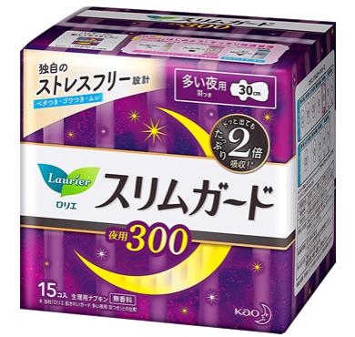 花王 ロリエ スリムガード しっかり夜用300(30cm)1...