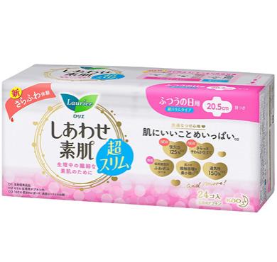 花王ロリエエフしあわせ素肌 超スリム ふつうの日用 羽つき(...