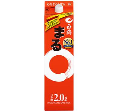 【F060】白鶴 日本酒 まる 2Lパック/白鹤圆圆清酒