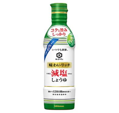 キッコーマン味わいリッチ減塩しょうゆ 450ml