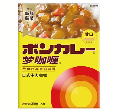 【B068】大塚食品 ボンカレー/梦咖喱牛肉 甘口210g
