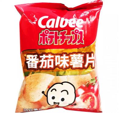 【B135】カルビーポテトチップス（トマト）中国産 70g/卡乐比番茄味薯片