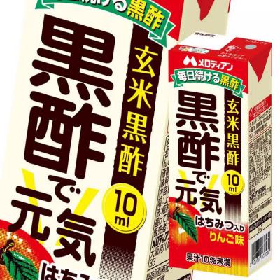 メロディアン 黒酢で元気りんご味 200ml