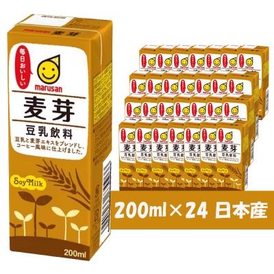 マルサンアイ 麦芽調製豆乳飲料 200ml*24本人