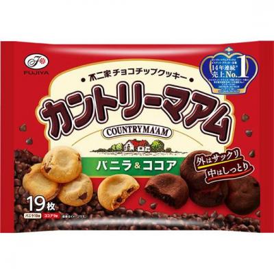 不二家 カントリーマアム　バニラ＆ココア １９枚