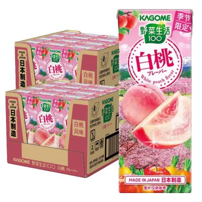 カゴメ 野菜生活100白桃 季节限定 195ml×24（1ケ...