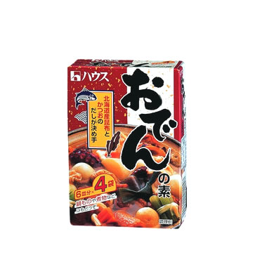 【A066-1】ハウス おでんの素6皿分×4袋/关东煮调味料