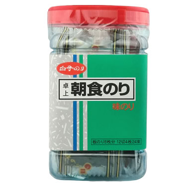 白子のり 朝食のり(原味)12切4枚24束